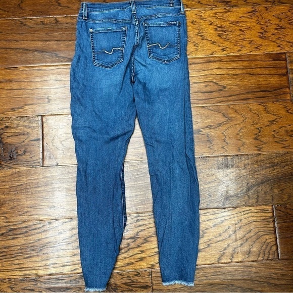 7 for all mankind gwenevere skinny gray ankle jean - Picture 2 of 10